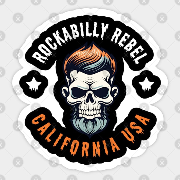 Rockabilly Rebel Sticker by Timeless Chaos